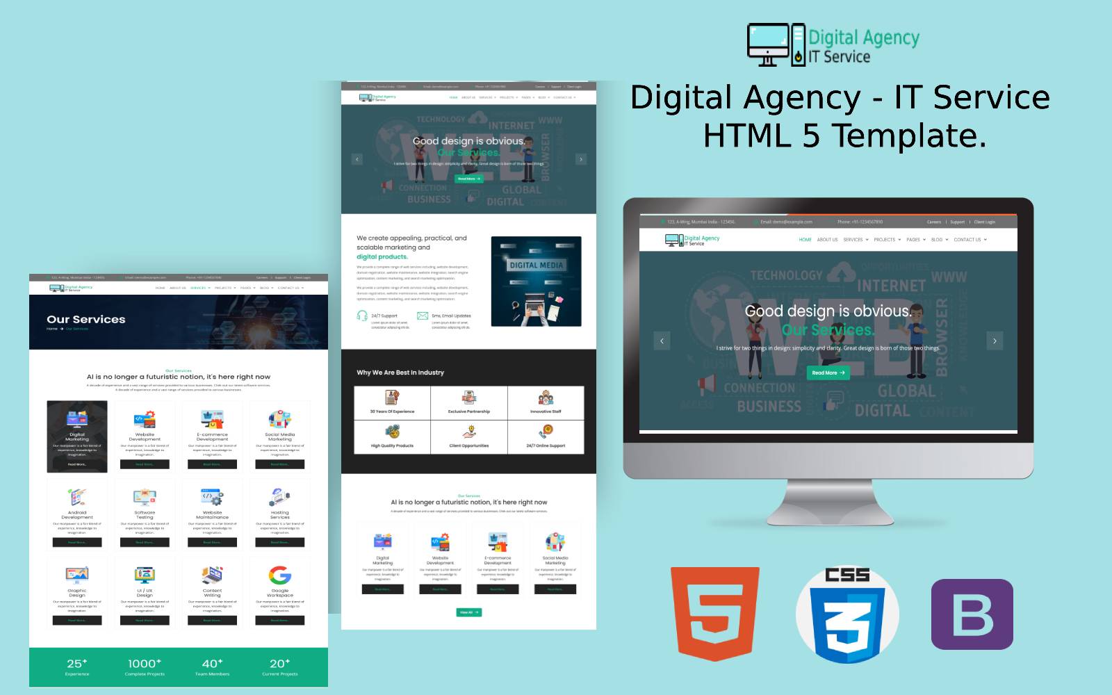 Digital Agency - IT Service HTML 5 Template Templatemonster