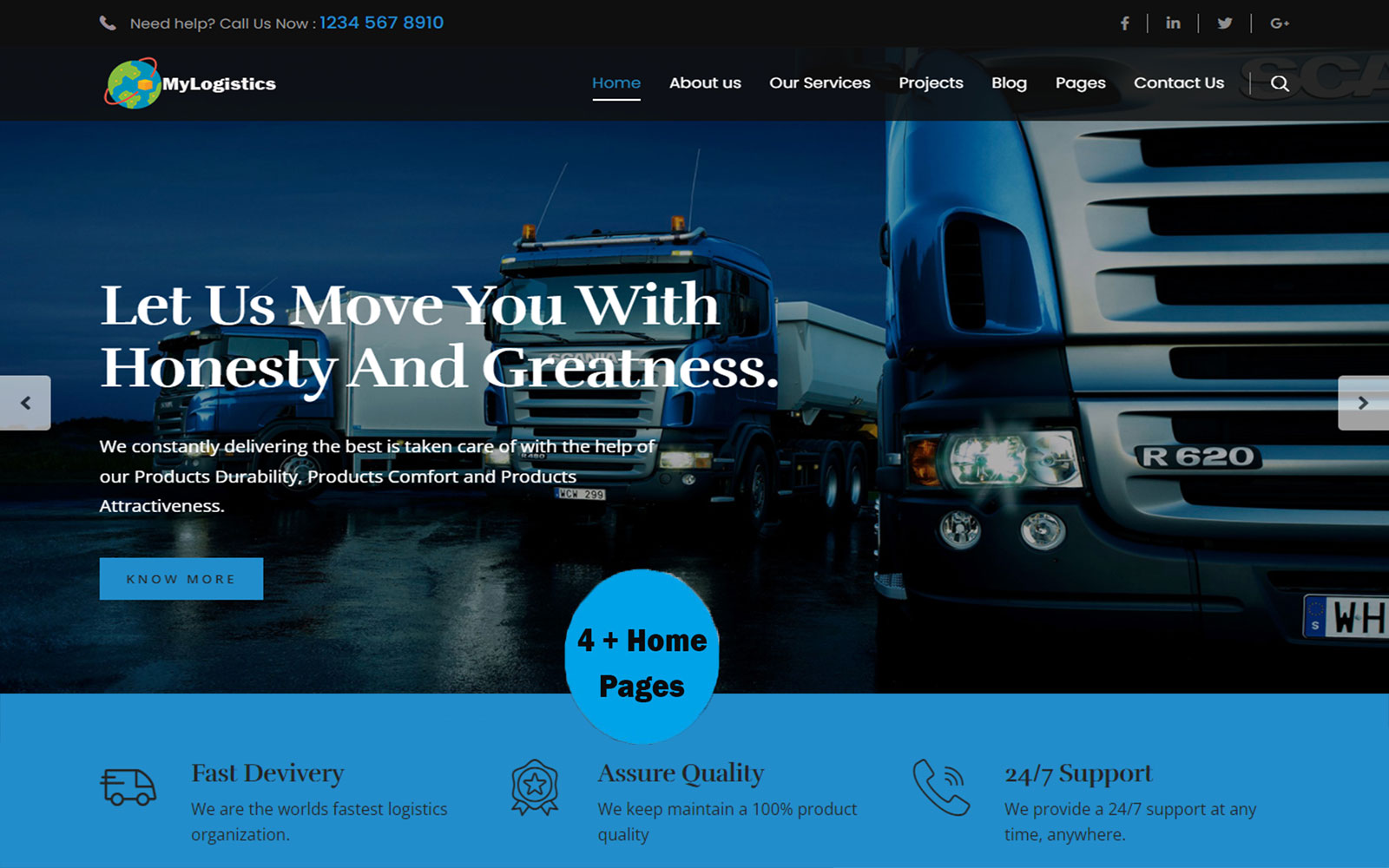 MyLogistics - Transportation HTML Responsive Template Templatemonster