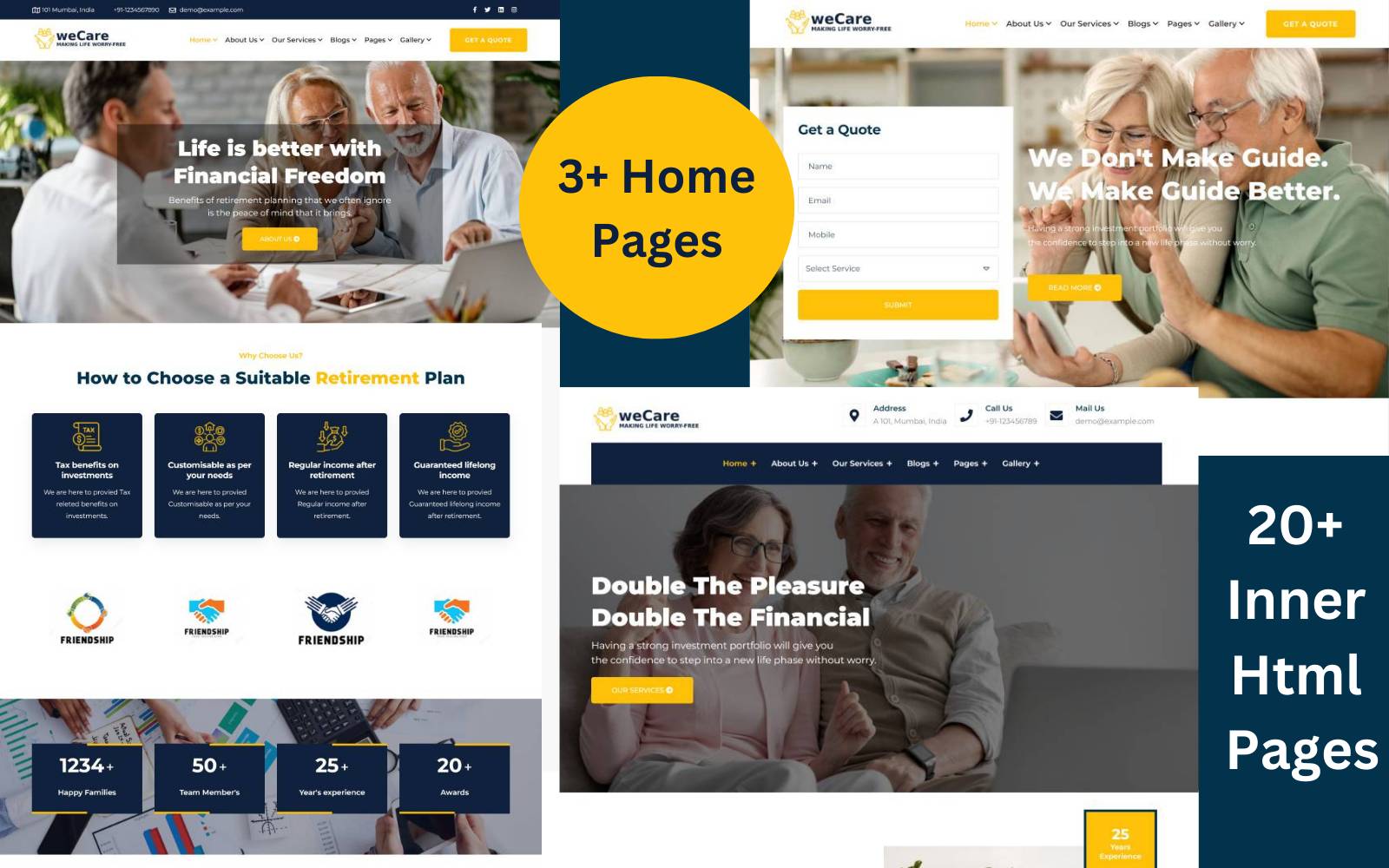 weCare - Retirement Planning HTML5 Template Templatemonster